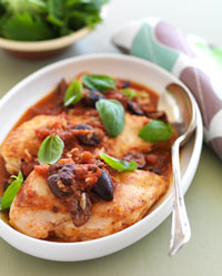 Chicken with Tomatoes, Garlic and Olive Oil