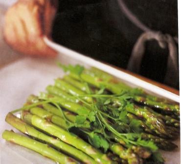 Baked Asparagus with Parsley and Caper Mayonnaise