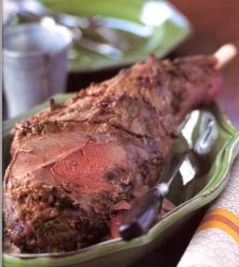 Roast Leg of Lamb with Anchovy Crust