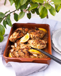 Spanish Baked Chicken with Garlic and Lemon