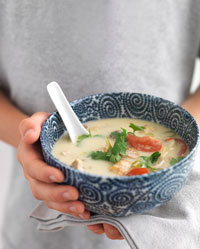 Chicken Soup with Coconut Cream and Lemongrass