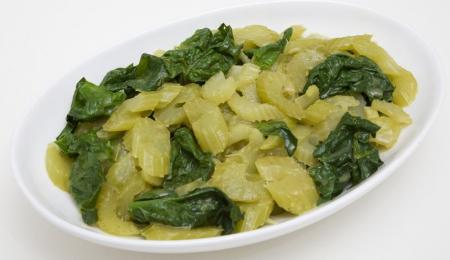 Braised Spiced Celery with Spinach